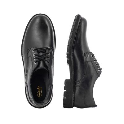 Мъжки Ежедневни CLARKS-26173434 BATCOMBE TIE BLACK LEATHER