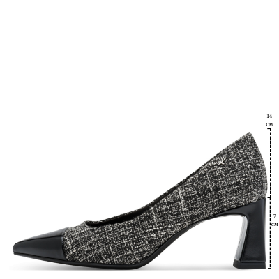 Токчета TAMARIS-1-22466-45-009 BLACK/WHITE