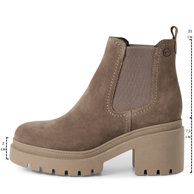 Дамски Боти На Ток TAMARIS-1-25459-41-378 TAUPE SUEDE