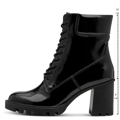 Дамски Боти На Ток TAMARIS-1-25132-45-018 BLACK PATENT