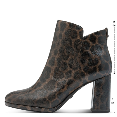 Дамски Боти На Ток TAMARIS - 1-25362-45-360 LEOPARD