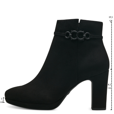 Дамски Боти На Ток TAMARIS - 1-25349-41-001 BLACK