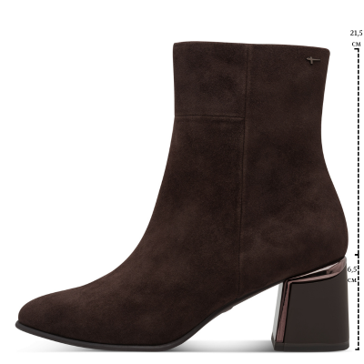 Дамски Боти На Ток TAMARIS - 1-25341-45-347 MOCCA SUEDE