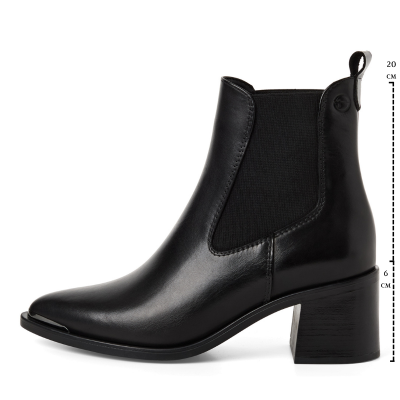 Дамски Боти На Ток TAMARIS-1-25301-45-003 BLACK LEATHER