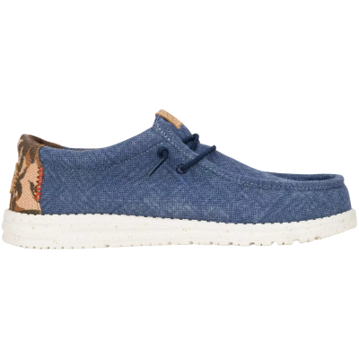 Мъжки Ежедневни HEY DUDE - 43087-4UJ WALLY PALM NAVY/RED