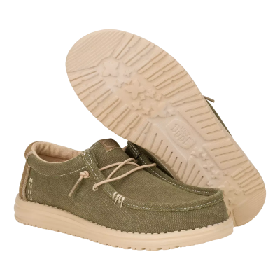 Мъжки Ежедневни HEY DUDE - 43084-3YT WALLY WORKWEAR GREEN/CREAM