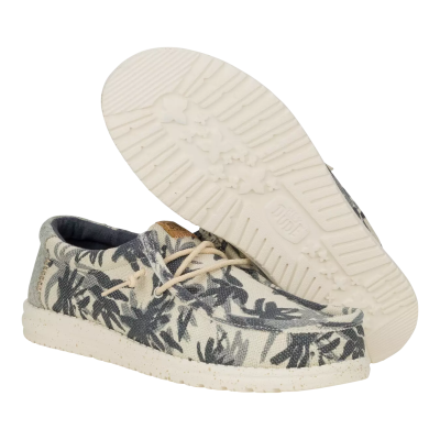 Мъжки Ежедневни HEY DUDE - 43087-0OF WALLY PALM EGRET/BLUE