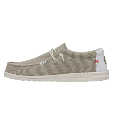 Мъжки Ежедневни HEY DUDE - 40003-1LB WALLY BRAIDED OFF WHITE