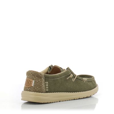 Мъжки Ежедневни HEY DUDE - 43084-3YT WALLY WORKWEAR GREEN/CREAM