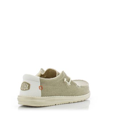 Мъжки Ежедневни HEY DUDE - 40003-1LB WALLY BRAIDED OFF WHITE