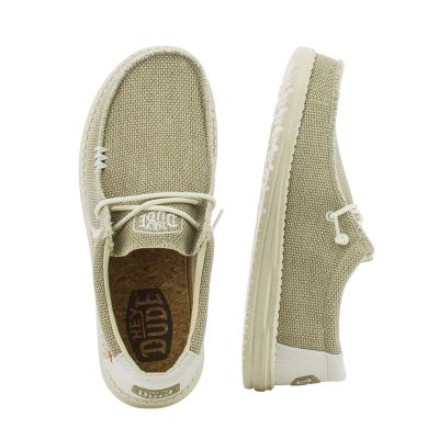 Мъжки Ежедневни HEY DUDE - 40003-1LB WALLY BRAIDED OFF WHITE