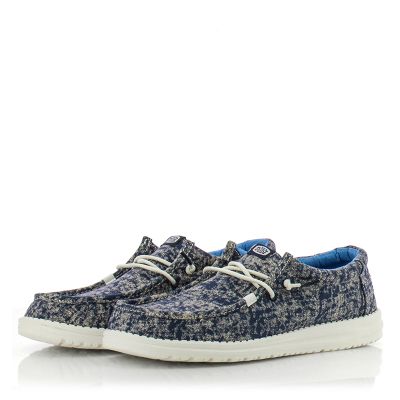 Мъжки Ежедневни HEY DUDE - 43091-4VE WALLY SURF NAVY/WHITE