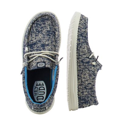 Мъжки Ежедневни HEY DUDE - 43091-4VE WALLY SURF NAVY/WHITE