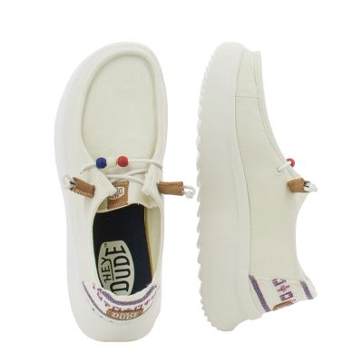 Дамски Ежедневни HEY DUDE - 40739-100 WENDY PEAK WHITE