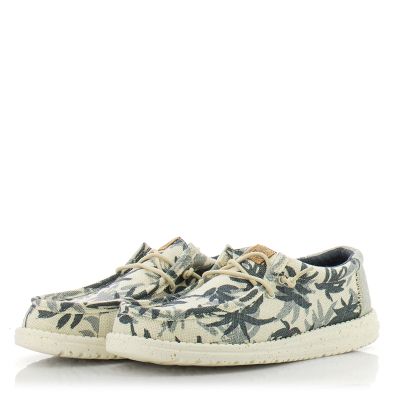 Мъжки Ежедневни HEY DUDE - 43087-0OF WALLY PALM EGRET/BLUE