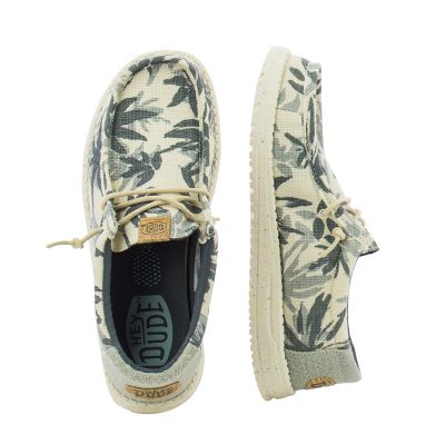 Мъжки Ежедневни HEY DUDE - 43087-0OF WALLY PALM EGRET/BLUE