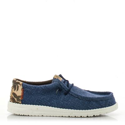 Мъжки Ежедневни HEY DUDE - 43087-4UJ WALLY PALM NAVY/RED