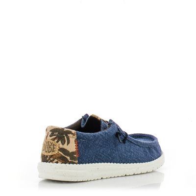 Мъжки Ежедневни HEY DUDE - 43087-4UJ WALLY PALM NAVY/RED