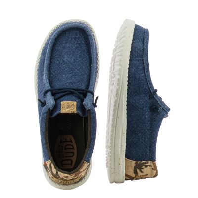 Мъжки Ежедневни HEY DUDE - 43087-4UJ WALLY PALM NAVY/RED