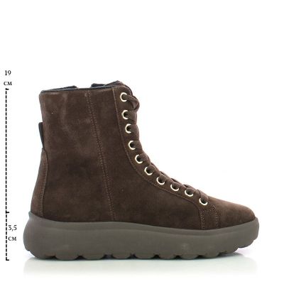 Дамски Равни Боти GEOX - D36TCD D SPHERICA DARK BROWN