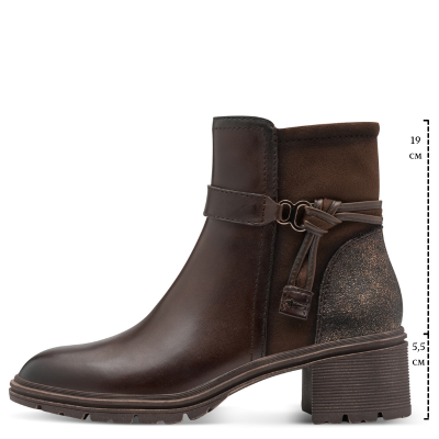 Дамски Боти На Ток TAMARIS - 1-25823-45-304 MOCCA