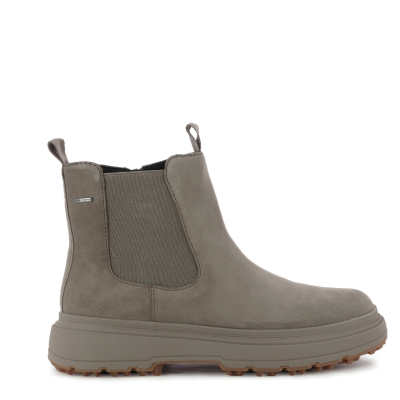 Women`s Flat Ankle Boots GEOX-D46XMD D LAMIDIE/GRIP TAUPE