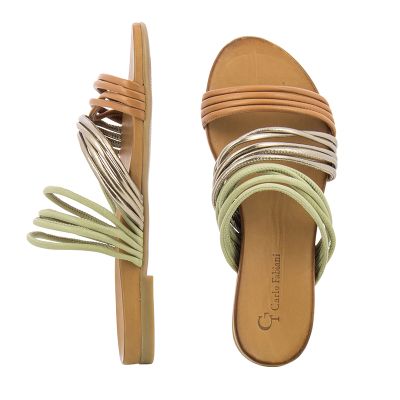 Дамски Равни Чехли  CARLO FABIANI - 030-02-1425  SCORPION-COCONUT