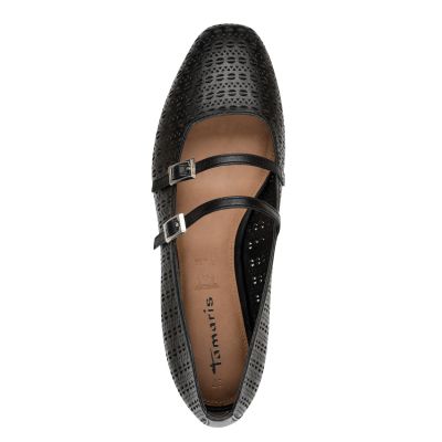 Балерини TAMARIS - 1-22132-46-006 BLACK STRUCT.