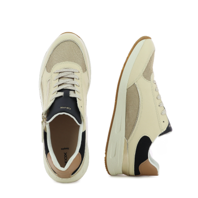 Дамски Сникърс GEOX - D65NQB D BULMYA PAPYRUS/BLACK