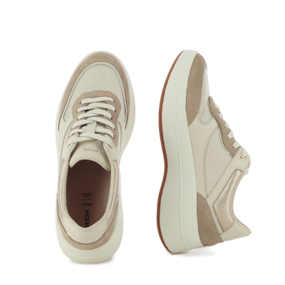 Дамски Сникърс GEOX - D65WTD D SPHERICA ECUB PAPYRUS/CREAM