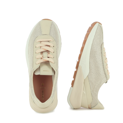 Дамски Сникърс GEOX - D655JA D METROPOLI PAPYRUS/LT GREY