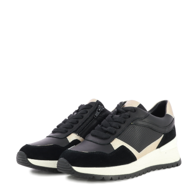 Дамски Сникърс GEOX - D6500A D DESYA BLACK/LT GOLD