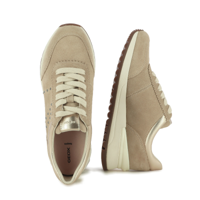 Дамски Сникърс GEOX - D6500B D DESYA CREAM/LT GOLD