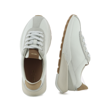 Дамски Сникърс GEOX - D655JA D METROPOLI WHITE/LT GREY