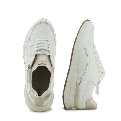 Дамски Сникърс GEOX - D65NQB D BULMYA WHITE/LT GOLD