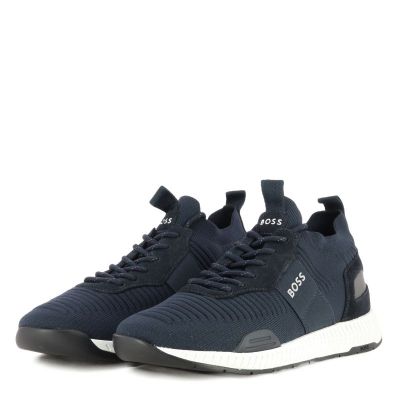 Мъжки Сникърс BOSS - 50498245 TITANIUM RUNN KNST N DARK BLUE