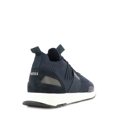 Мъжки Сникърс BOSS - 50498245 TITANIUM RUNN KNST N DARK BLUE
