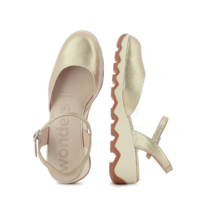 Дамски Сандали На Платформа WONDERS - C-7623 SIMON PLATINO