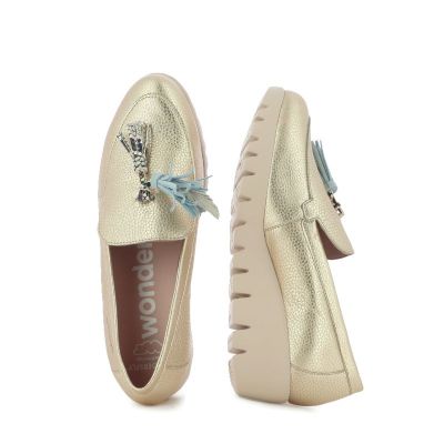 Дамски Обувки На Платформа WONDERS - C-33350 FLY PLATINO/AURA