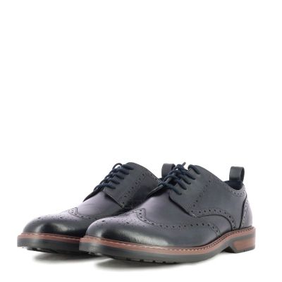 Мъжки Ежедневни CLARKS - 26178471 ALDWIN LIMIT NAVY LEATHER