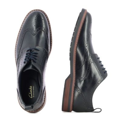 Мъжки Ежедневни CLARKS - 26178471 ALDWIN LIMIT NAVY LEATHER