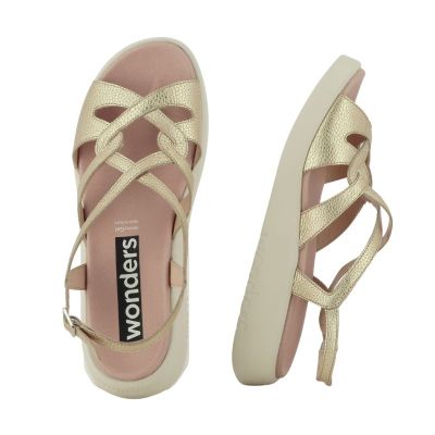 Дамски Сандали На Платформа WONDERS - C-6550 MAR PLATINO