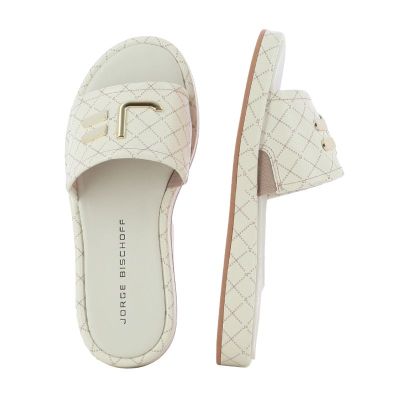 Дамски Равни Чехли JORGE BISCHOFF - J24823005002 OFF WHITE