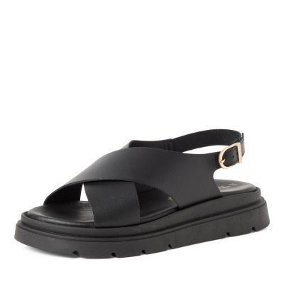 Дамски Равни Сандали TAMARIS - 1-28270-42-003 BLACK LEATHER