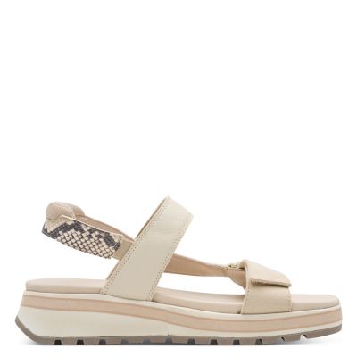 Дамски Сандали На Платформа TAMARIS - 1-28267-44-483 BEIGE SNAKE