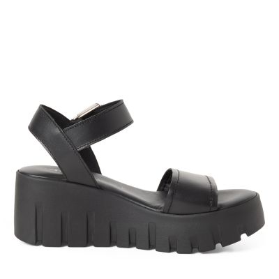 Дамски Сандали На Платформа TAMARIS - 1-28712-42-003 BLACK LEATHER