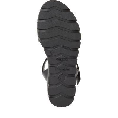 Дамски Сандали На Платформа TAMARIS - 1-28712-42-003 BLACK LEATHER