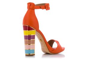 Дамски сандали на ток DONNA ITALIANA - 19623-orangess18