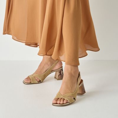 Дамски Сандали На Ток TAMARIS - 1-28218-46-445 TAN COMB