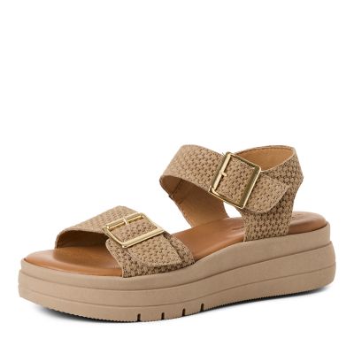 Дамски Сандали На Платформа TAMARIS - 1-28209-46-330 TAUPE STRUCT.